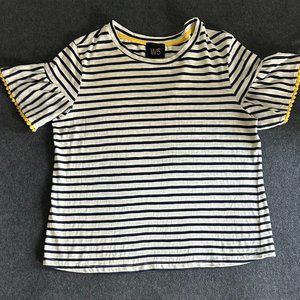 W5 white/black striped Tee